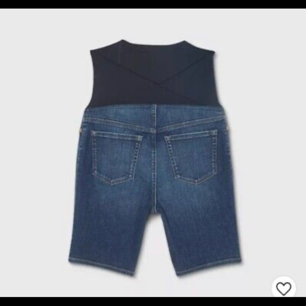 ISABEL MATERNITY CROSSOVER PANEL BERMUDA SHORTS 9” NEW